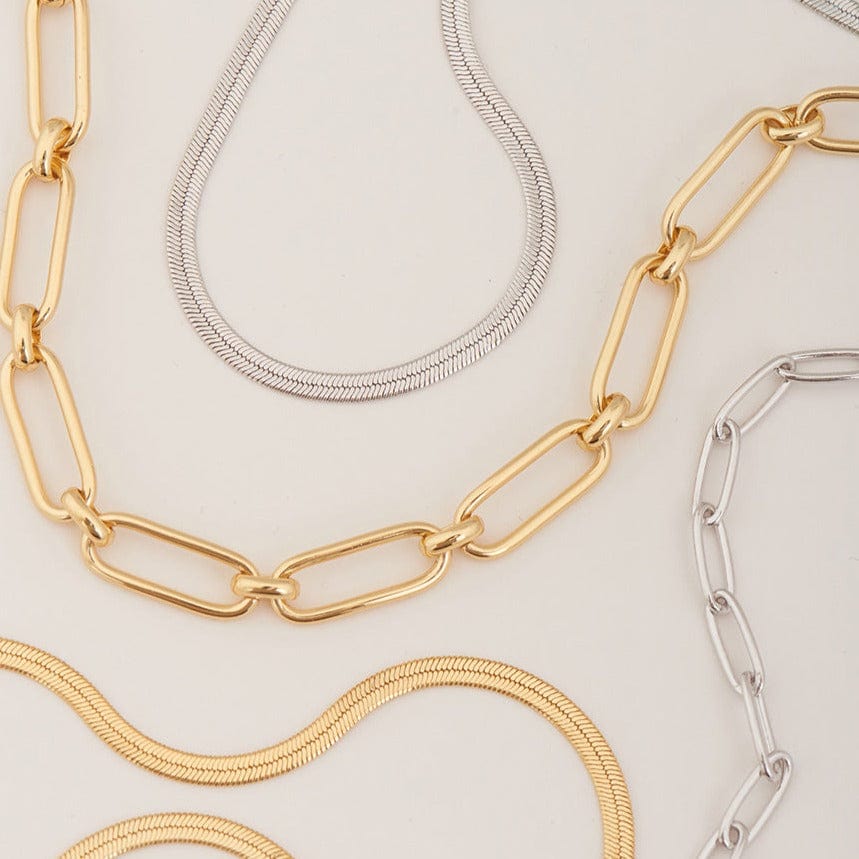 
                      
                        NKL-GPL Gold Cable Connect Chunky Chain Necklace
                      
                    