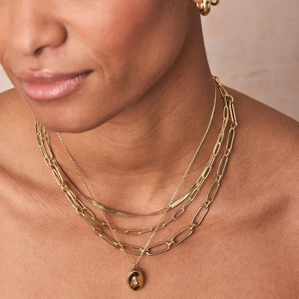 
                      
                        NKL-GPL Gold Cable Connect Chunky Chain Necklace
                      
                    