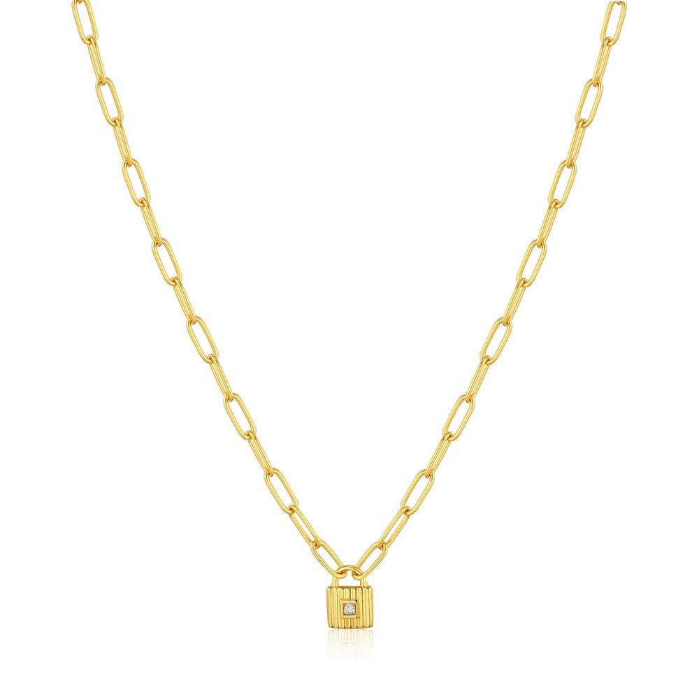 
                      
                        NKL-GPL Gold Chunky Chain Padlock Necklace
                      
                    