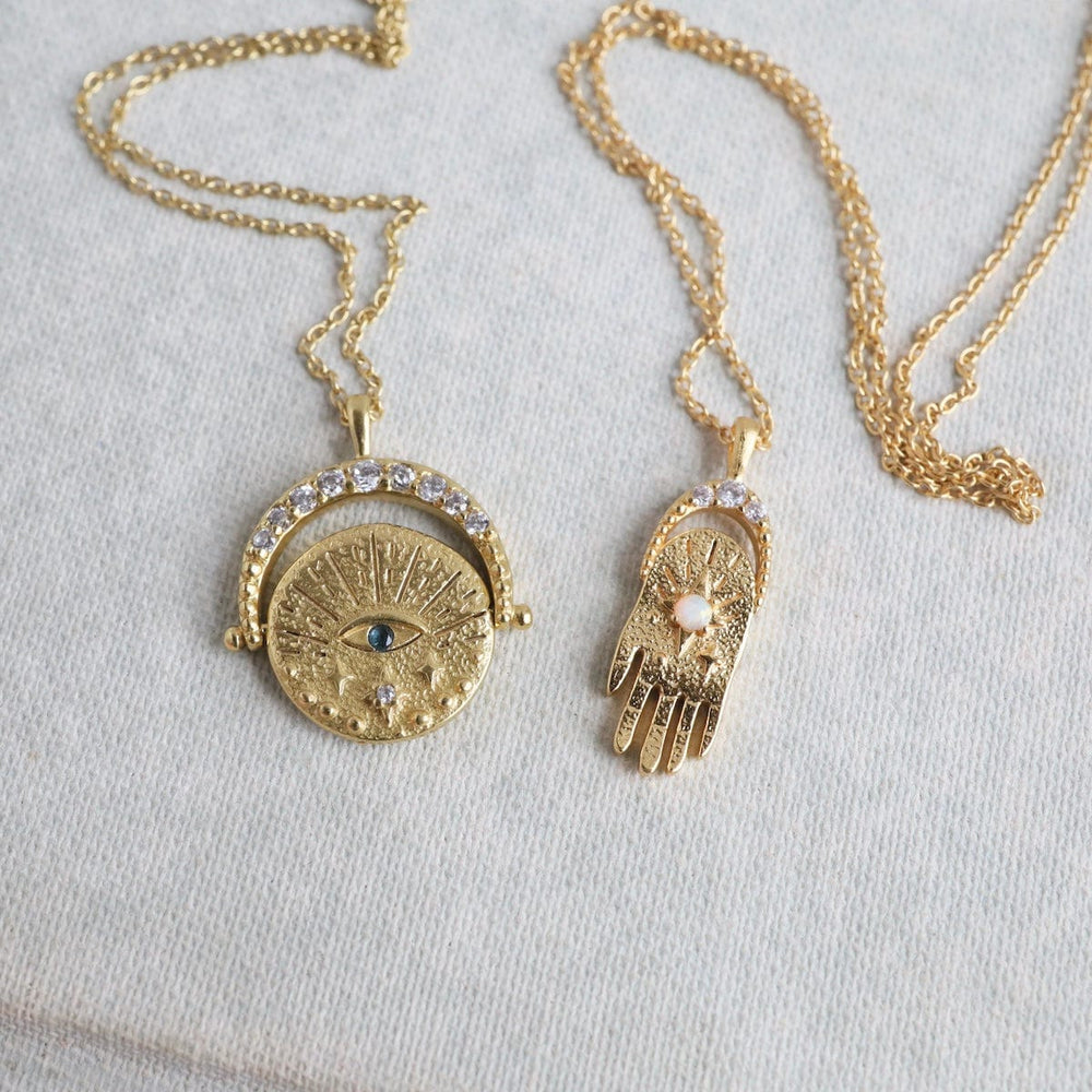 
                  
                    NKL-GPL Gold Coin Evil Eye Necklace
                  
                