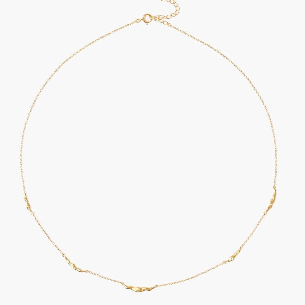 NKL-GPL Gold Crescent Link Necklace