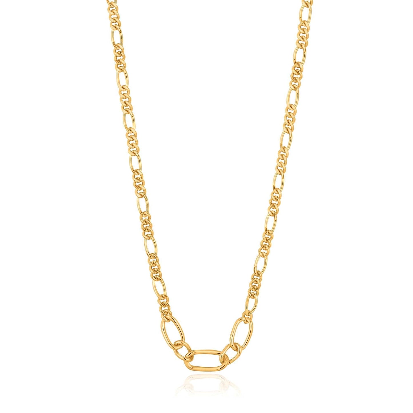NKL-GPL Gold Figaro Chain Necklace