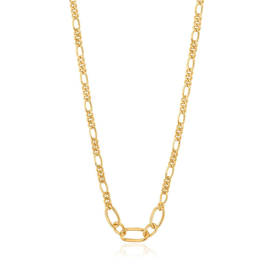 NKL-GPL Gold Figaro Chain Necklace