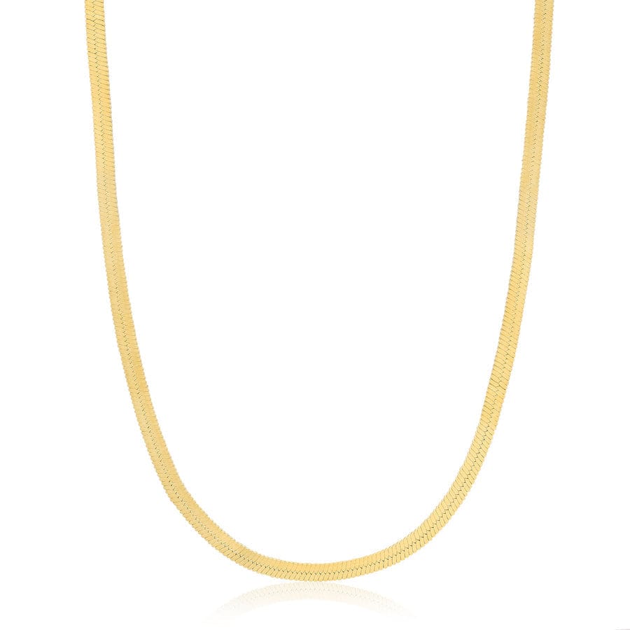 
                      
                        NKL-GPL Gold Flat Snake Chain Necklace
                      
                    