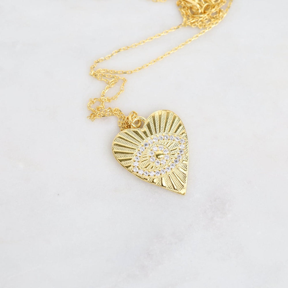 
                      
                        NKL-GPL Gold Heart with Evil Eye Necklace
                      
                    