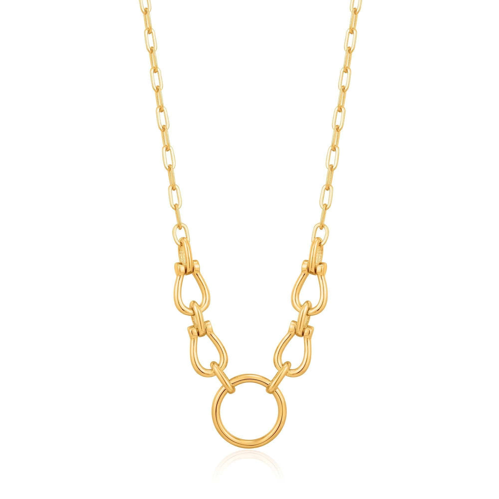 NKL-GPL Gold Horseshoe Link Necklace