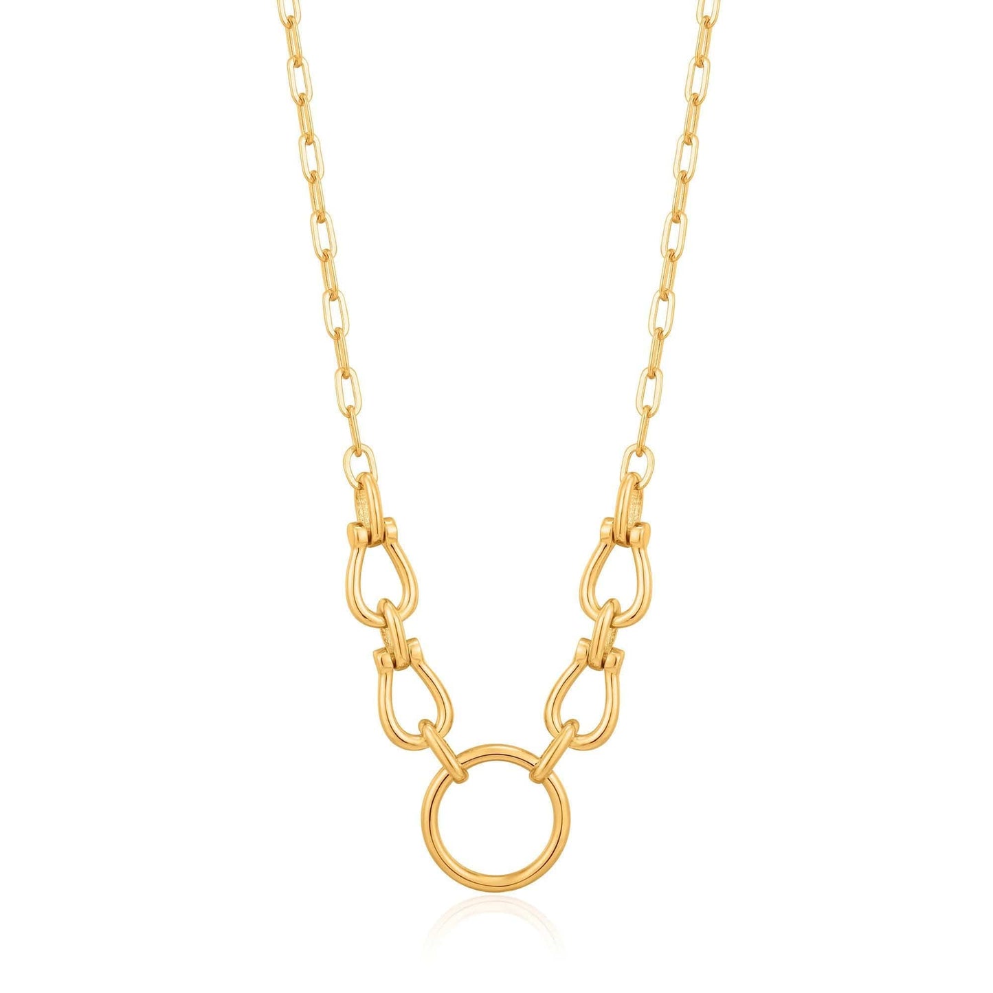 NKL-GPL Gold Horseshoe Link Necklace