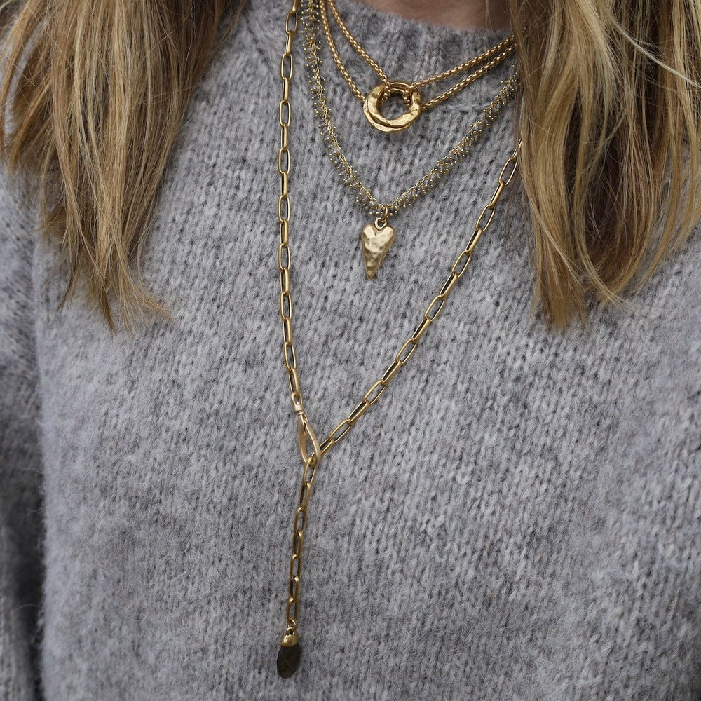 
                  
                    NKL-GPL Gold Lariat with Labradorite Pendant
                  
                