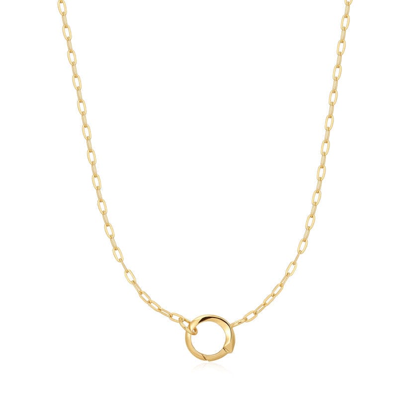 NKL-GPL Gold Link Charm Chain Necklace