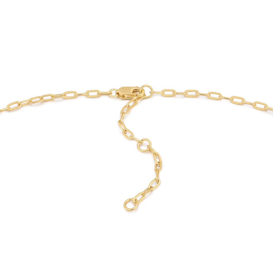 NKL-GPL Gold Mini Link Charm Chain Connector Necklace