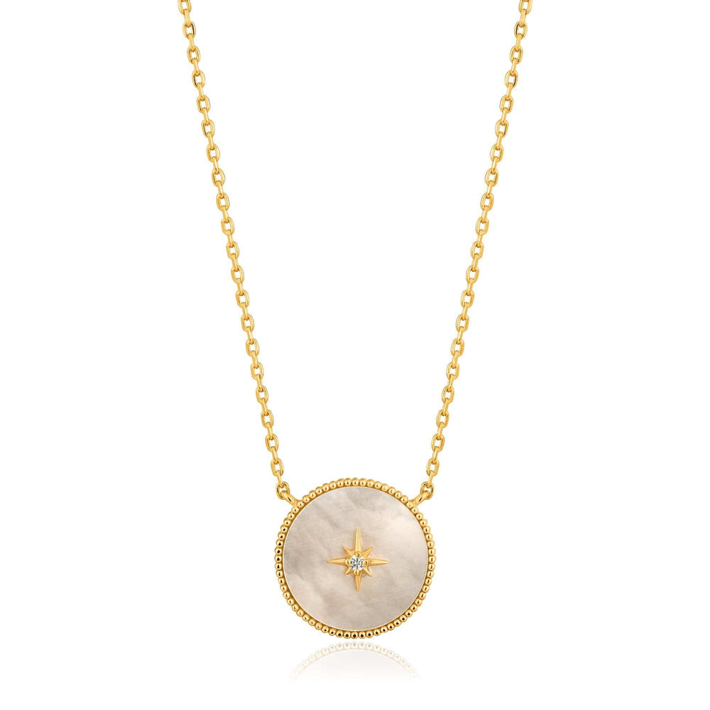 
                      
                        NKL-GPL Gold Mother Of Pearl Emblem Necklace
                      
                    