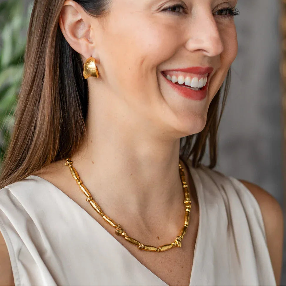 NKL-GPL Gold Organic Bead Necklace