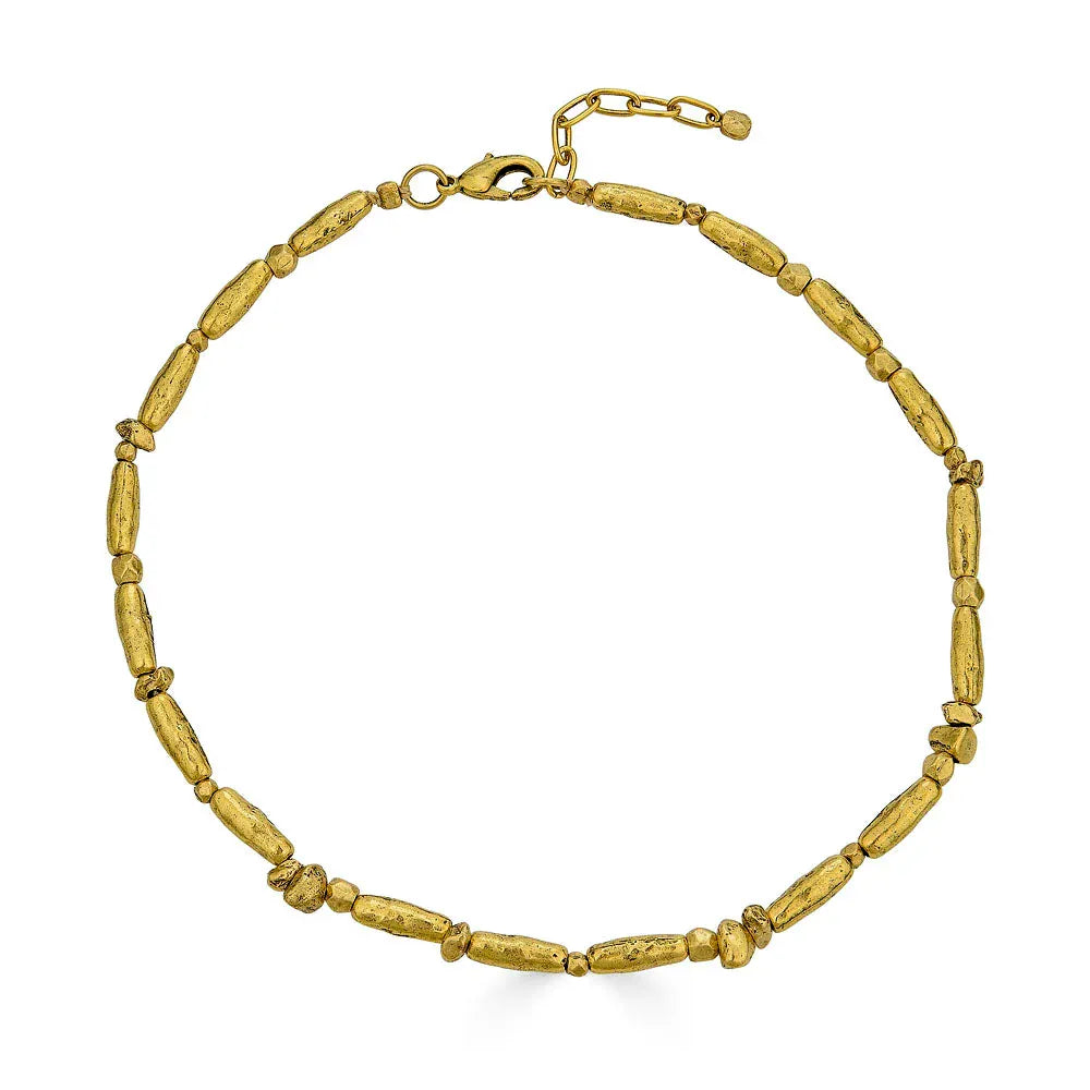 NKL-GPL Gold Organic Bead Necklace