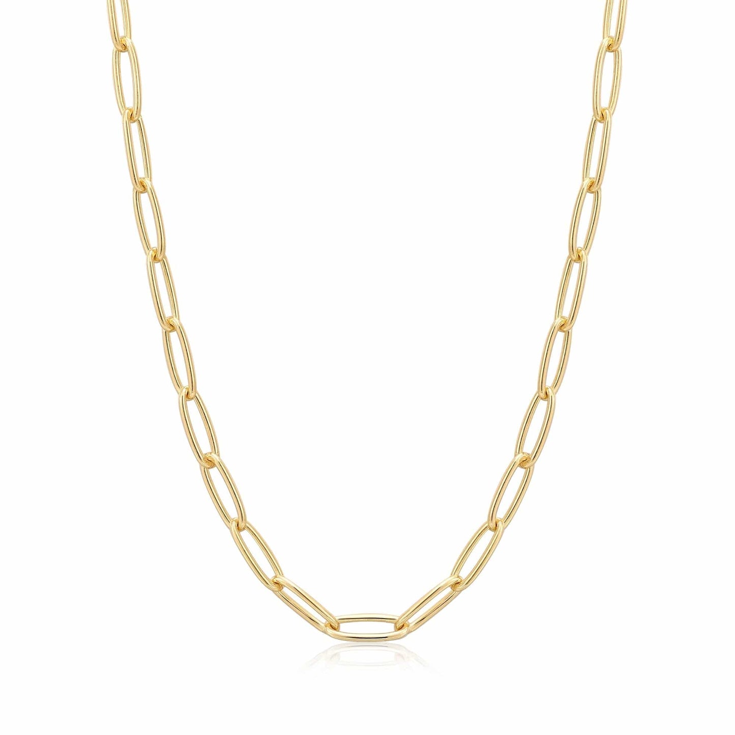 NKL-GPL Gold Paperclip Chunky Chain Necklace