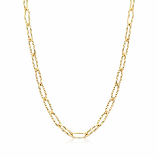 NKL-GPL Gold Paperclip Chunky Chain Necklace