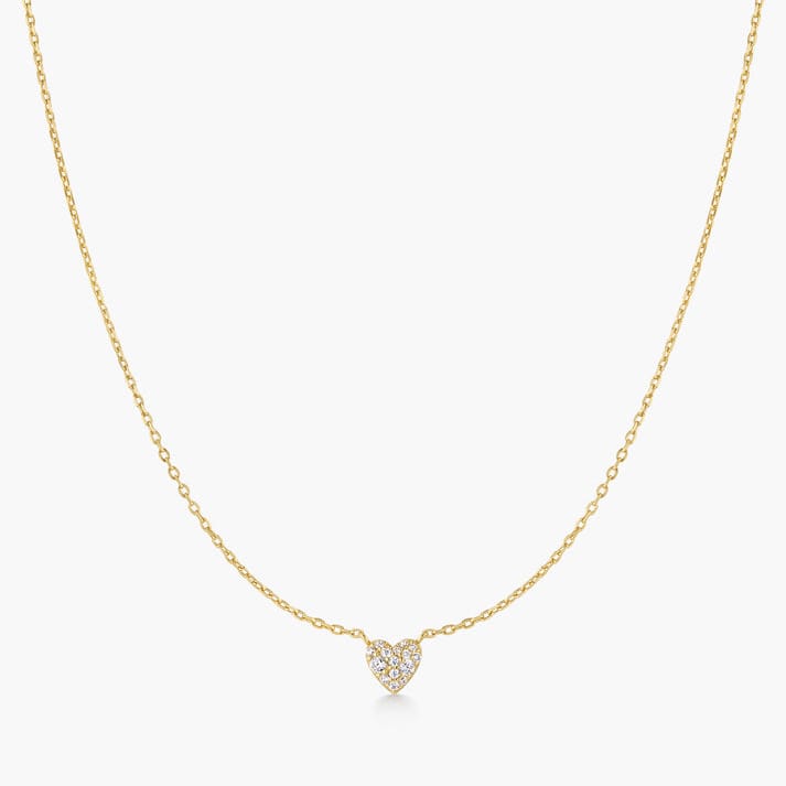 NKL-GPL Gold Pave Heart Necklace
