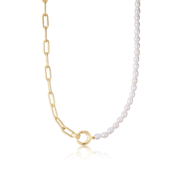 Tutti & Co Two Tone Chunky Chain Necklace, Silver/Gold