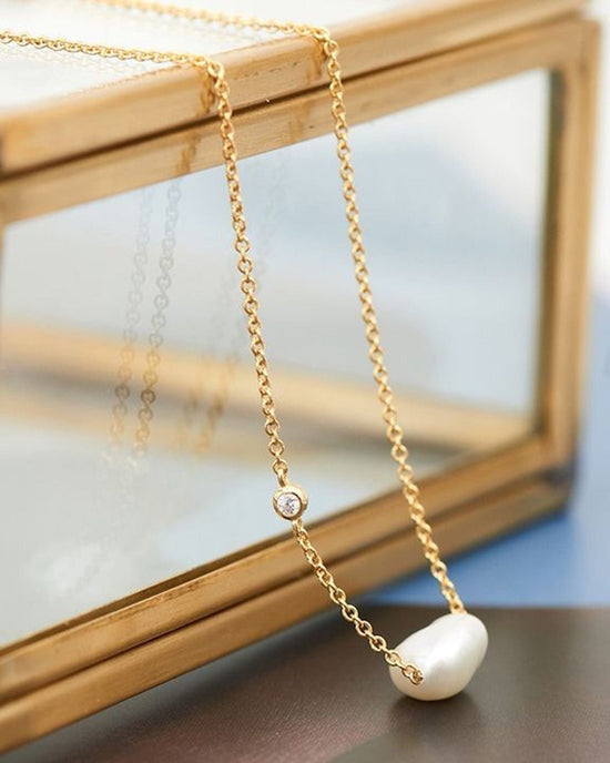 NKL-GPL Gold Pearl Necklace