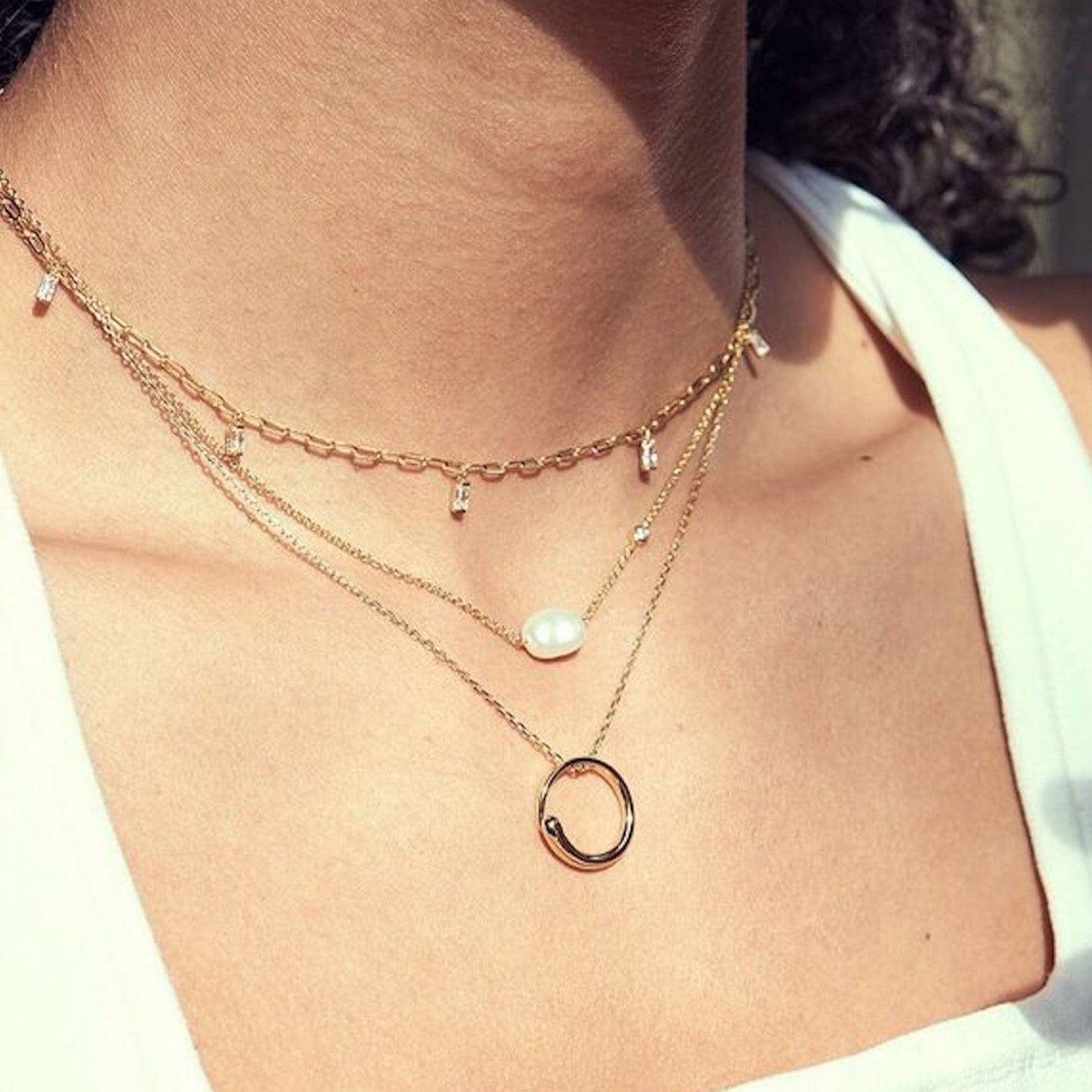 NKL-GPL Gold Pearl Necklace
