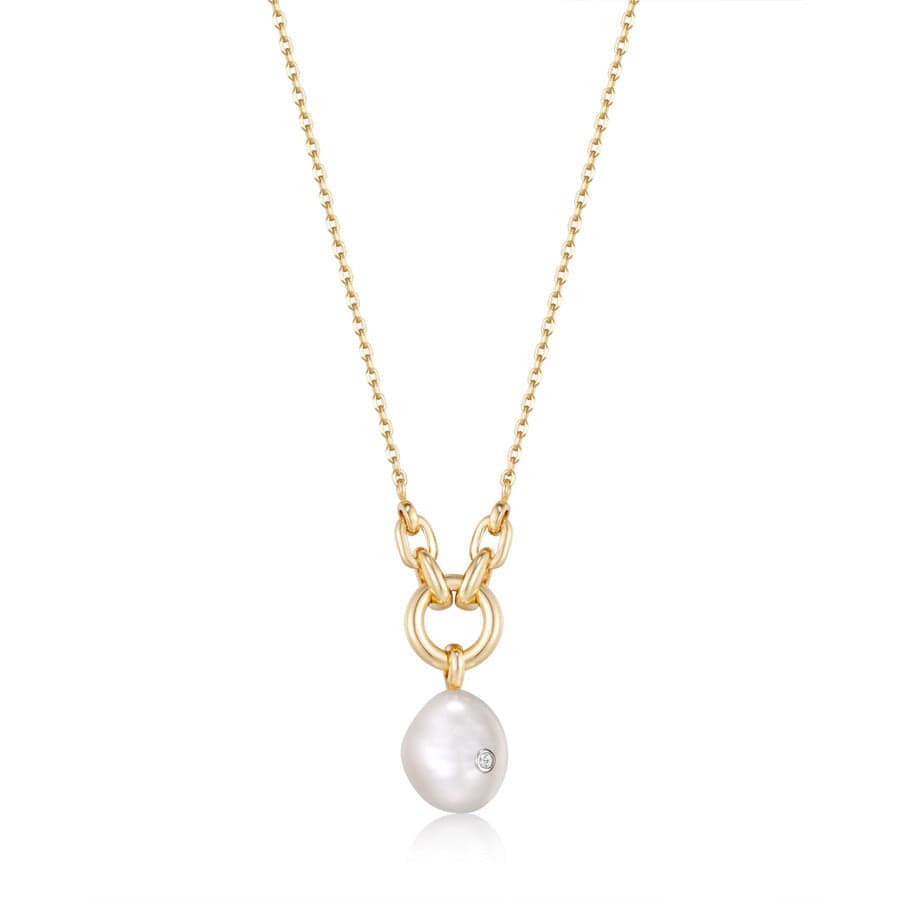 
                      
                        NKL-GPL Gold Pearl Sparkle Pendant Necklace
                      
                    