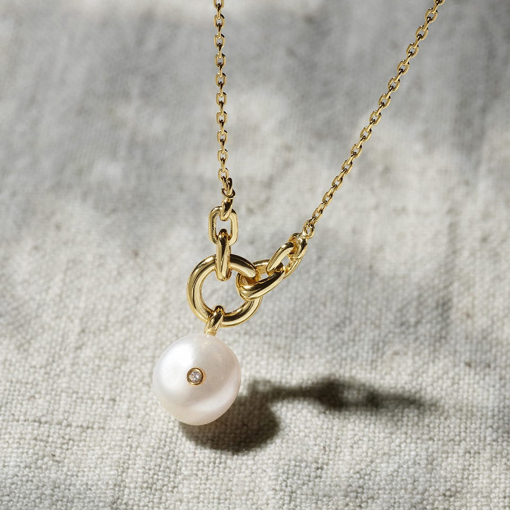 
                      
                        NKL-GPL Gold Pearl Sparkle Pendant Necklace
                      
                    