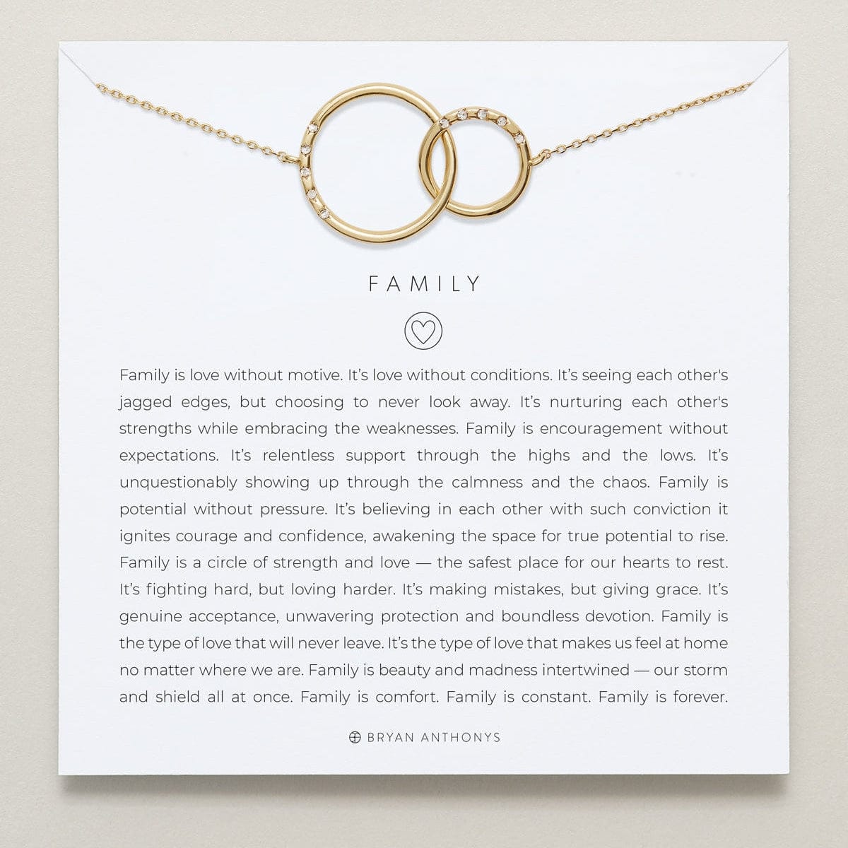 NKL-GPL Gold Plated Family Interlocking Circles Necklace