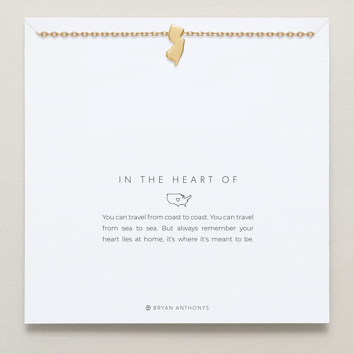 NKL-GPL Gold Plated In the Heart of New Jersey Necklace