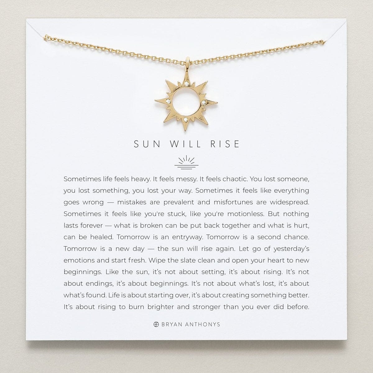 NKL-GPL Gold Plated Sun Will Rise Necklace
