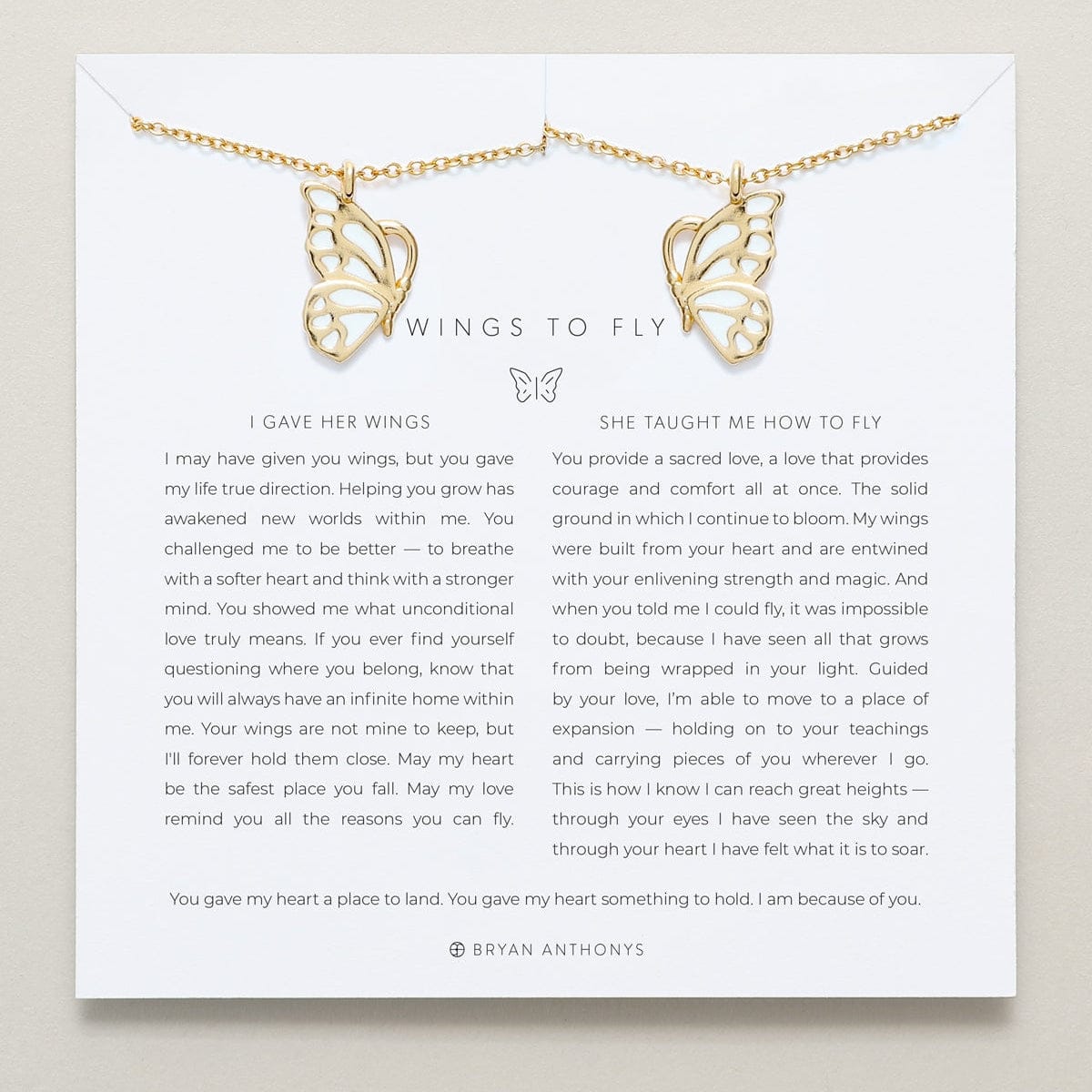 NKL-GPL Gold Plated Wings to Fly Necklace Set