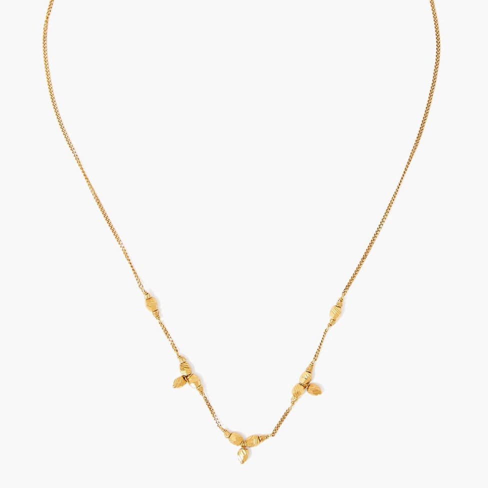 NKL-GPL Gold Pyramid Necklace