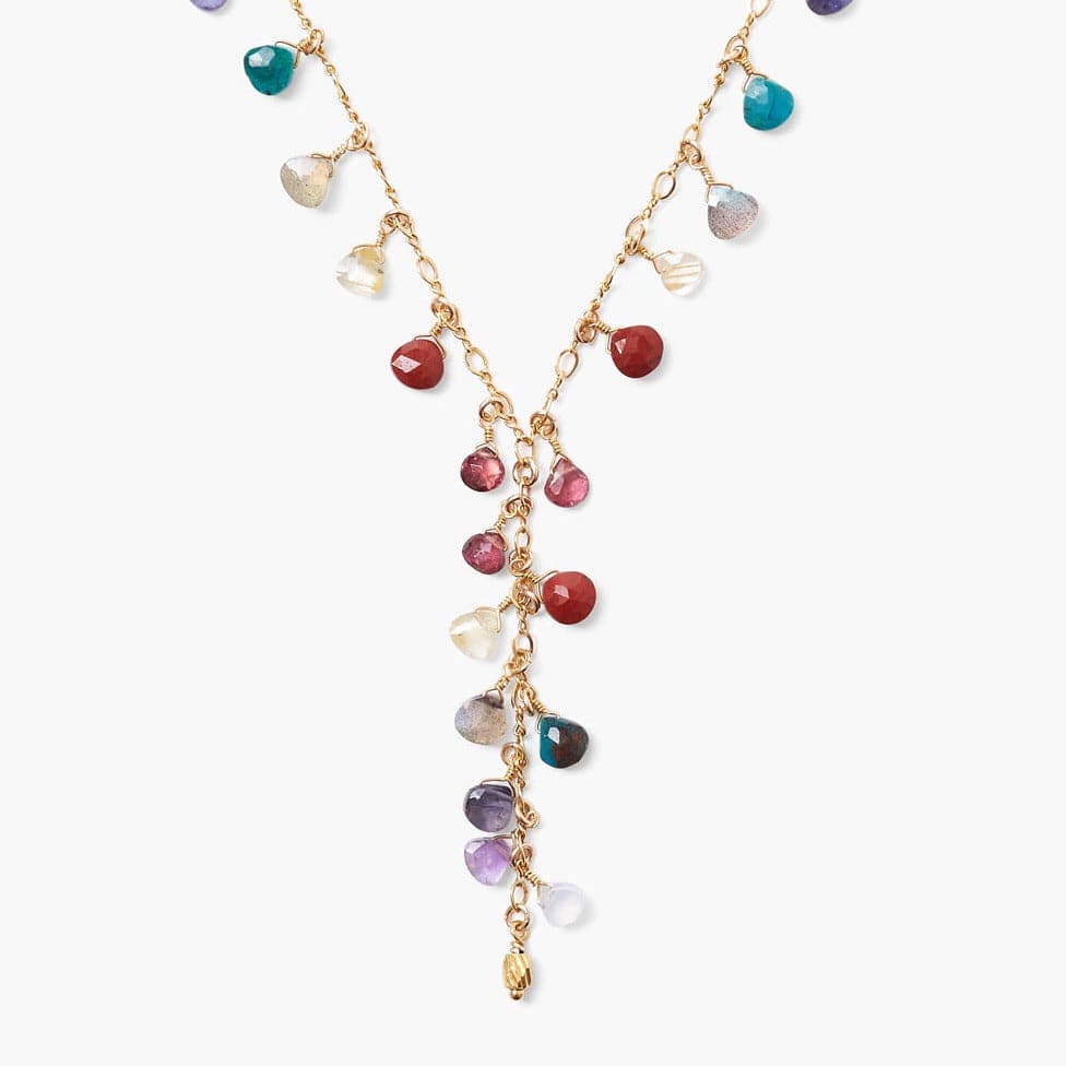 
                      
                        NKL-GPL Gold Rainbow Drops "Y" Necklace
                      
                    