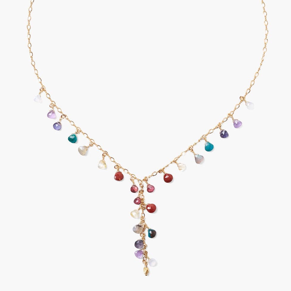 
                      
                        NKL-GPL Gold Rainbow Drops "Y" Necklace
                      
                    