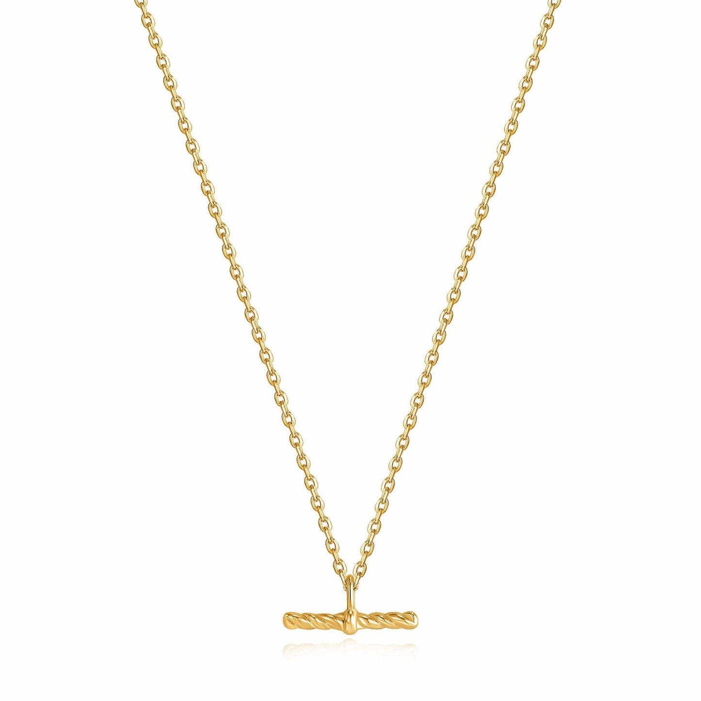 NKL-GPL Gold Rope T-Bar Necklace