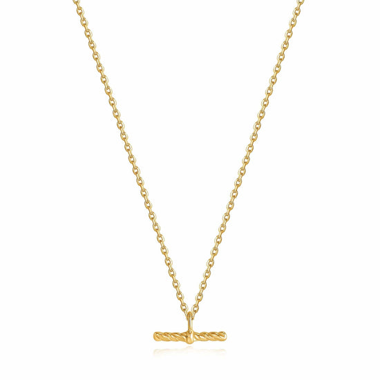NKL-GPL Gold Rope T-Bar Necklace