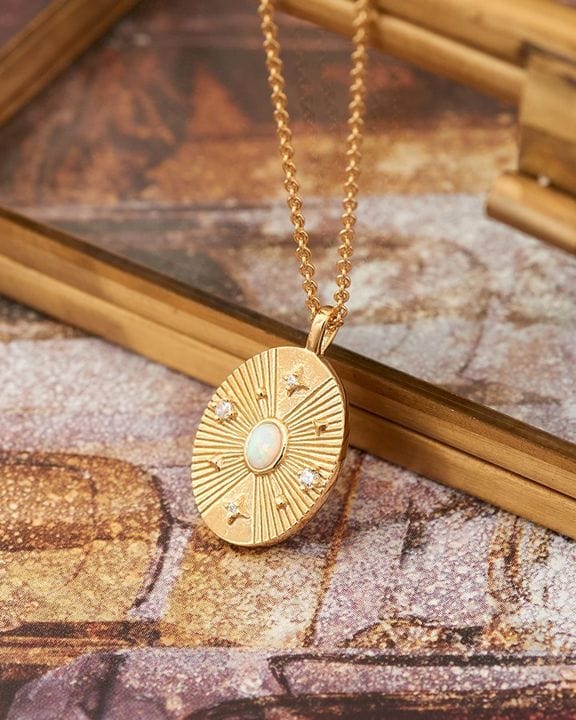 
                      
                        NKL-GPL Gold Scattered Stars Kyoto Opal Disc Necklace
                      
                    