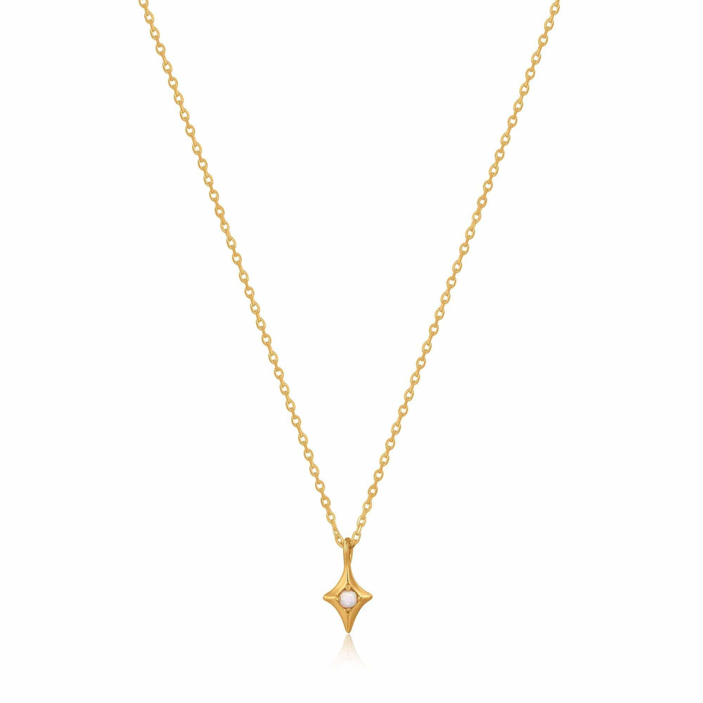 NKL-GPL Gold Star Kyoto Opal Pendant Necklace