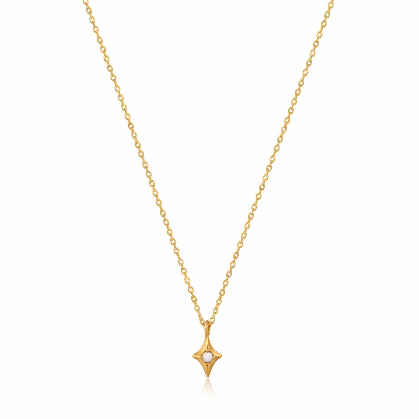 NKL-GPL Gold Star Kyoto Opal Pendant Necklace