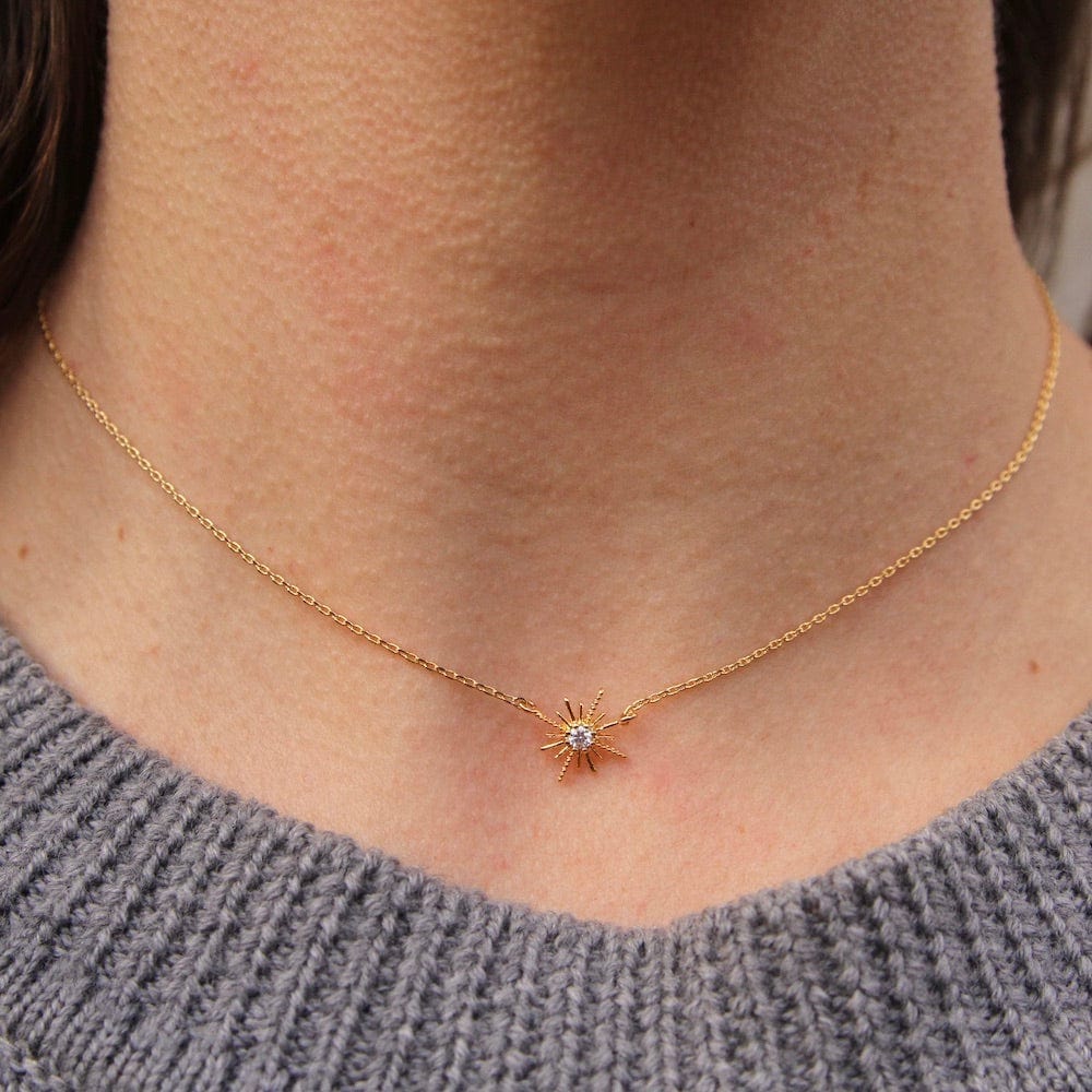 
                      
                        NKL-GPL Gold Starburst Choker
                      
                    