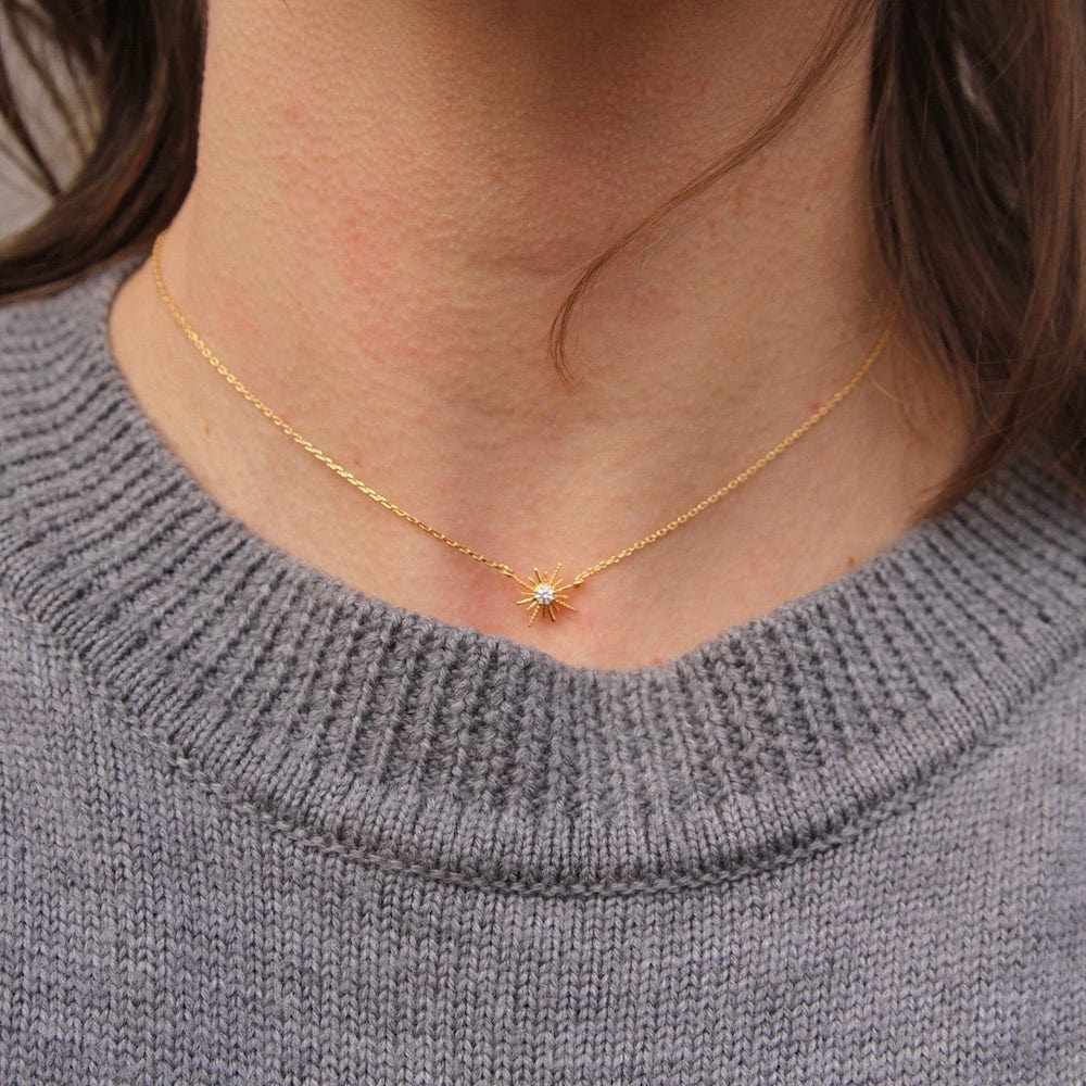 
                      
                        NKL-GPL Gold Starburst Choker
                      
                    