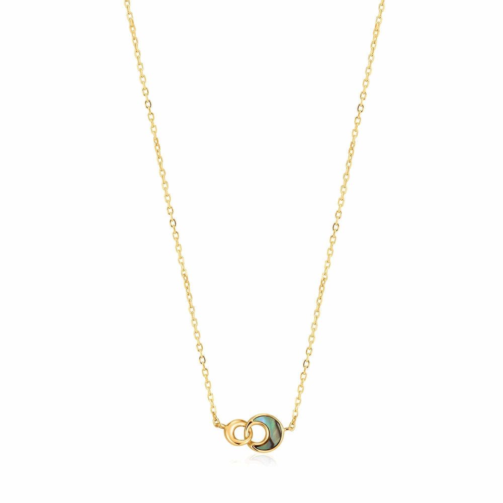 
                      
                        NKL-GPL Gold Tidal Abalone Crescent Link Necklace
                      
                    