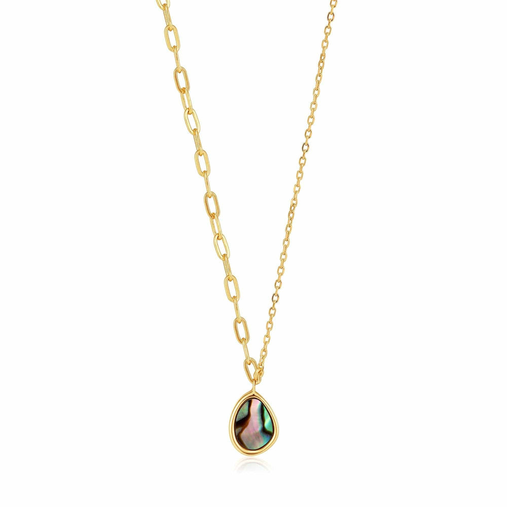 
                      
                        NKL-GPL Gold Tidal Abalone Mixed Link Necklace
                      
                    