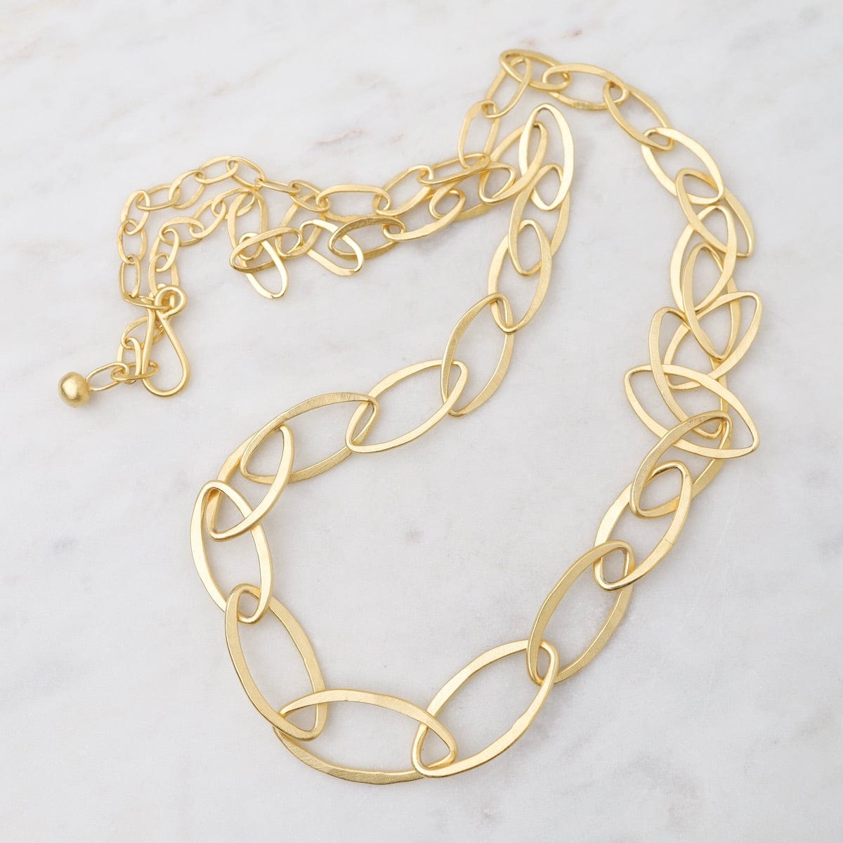 NKL-GPL Graduated Leaf Shape Chain Necklace