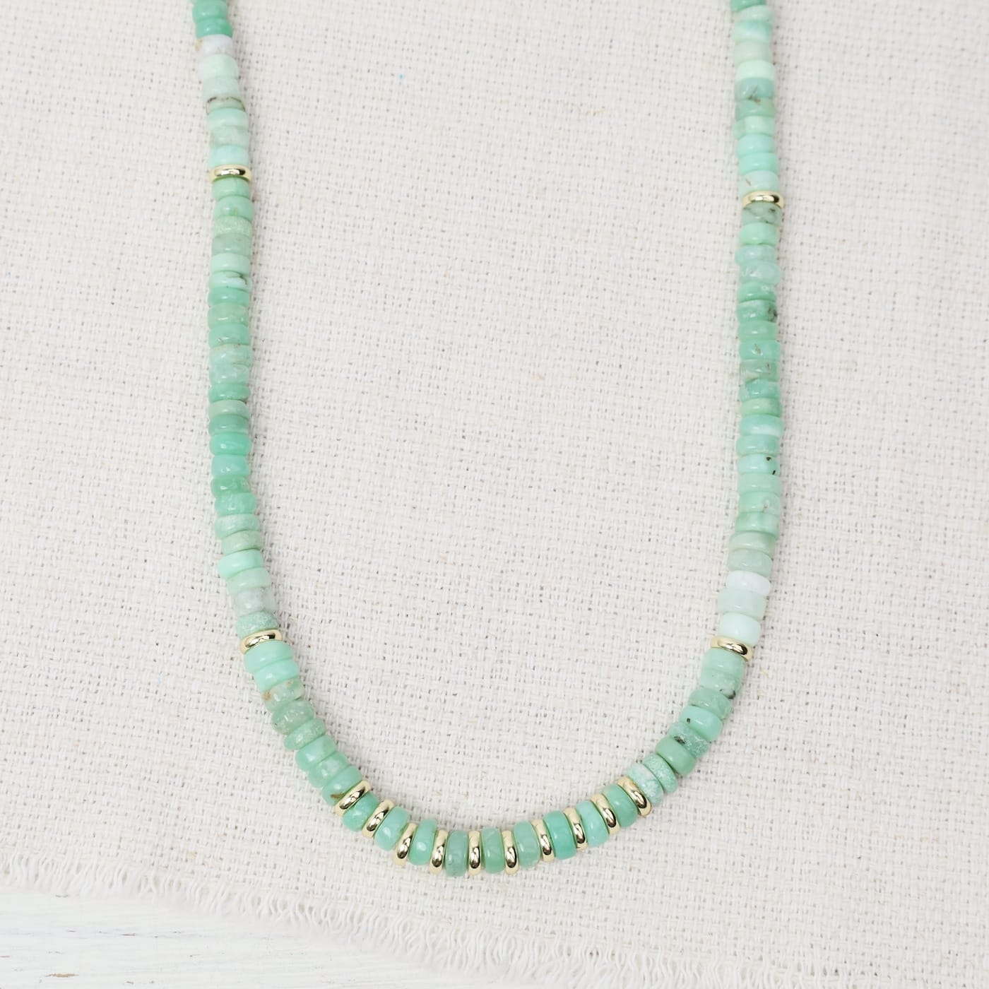 NKL-GPL Greek Islands Collar Necklace -Chrysophase