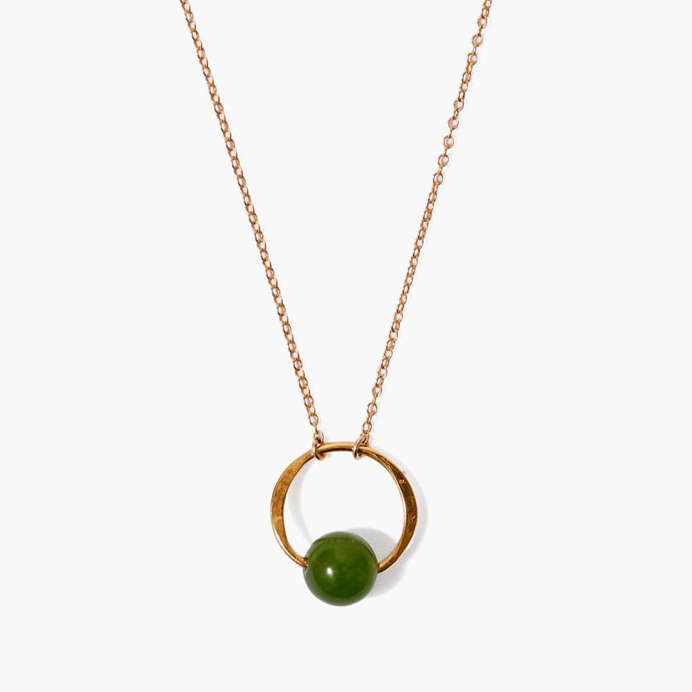 
                      
                        NKL-GPL Green Jade Globe Pendant Necklace
                      
                    