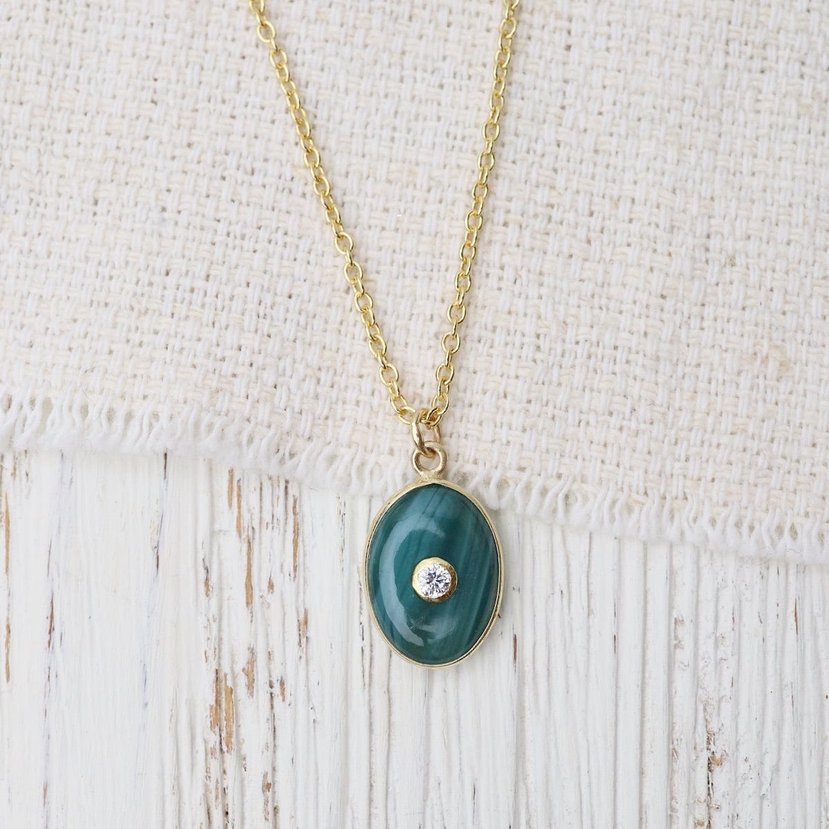 NKL-GPL Green Malachite Necklace