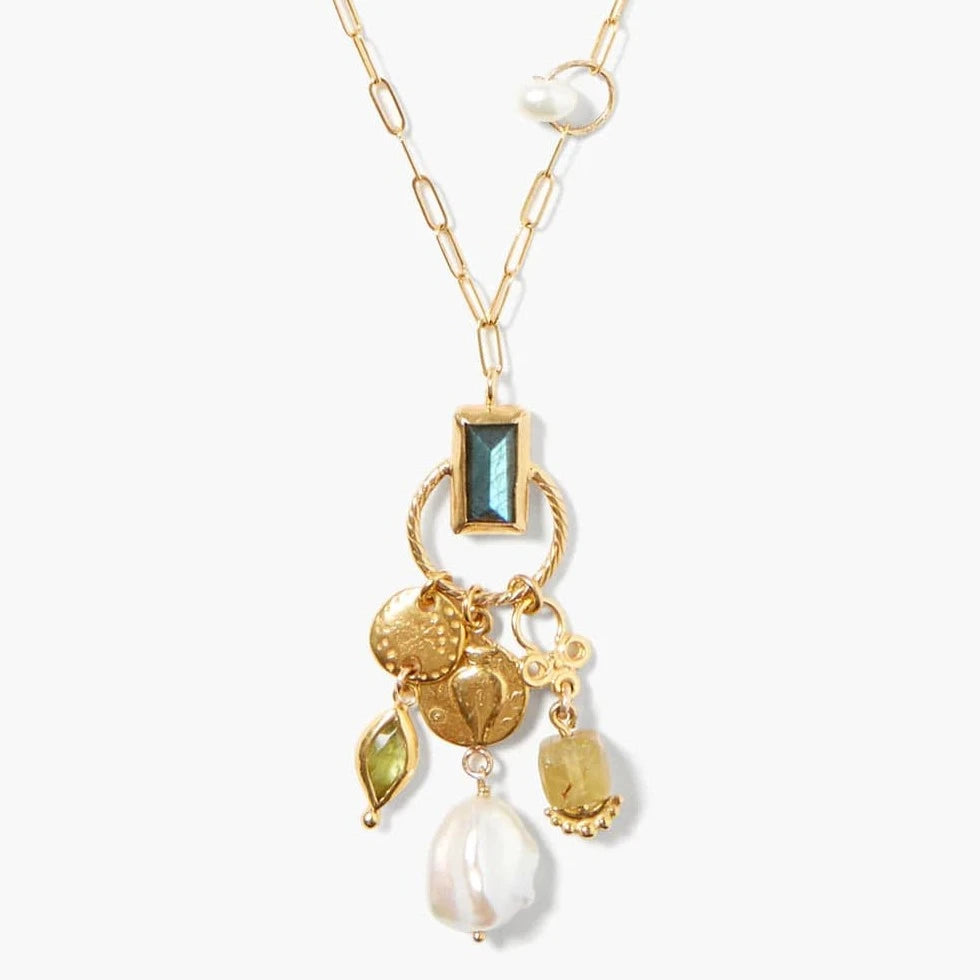 
                  
                    NKL-GPL Halo Charm Necklace Labradorite Mix
                  
                