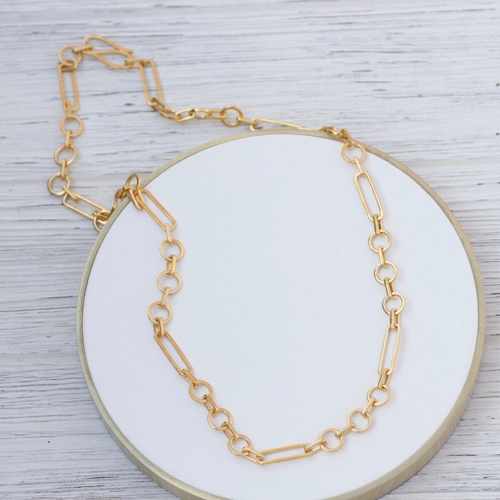 
                      
                        NKL-GPL Handmade Industrial Link Necklace - Gold Plate
                      
                    