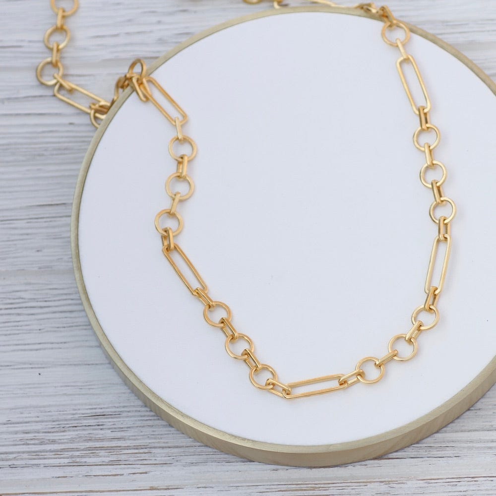 
                      
                        NKL-GPL Handmade Industrial Link Necklace - Gold Plate
                      
                    