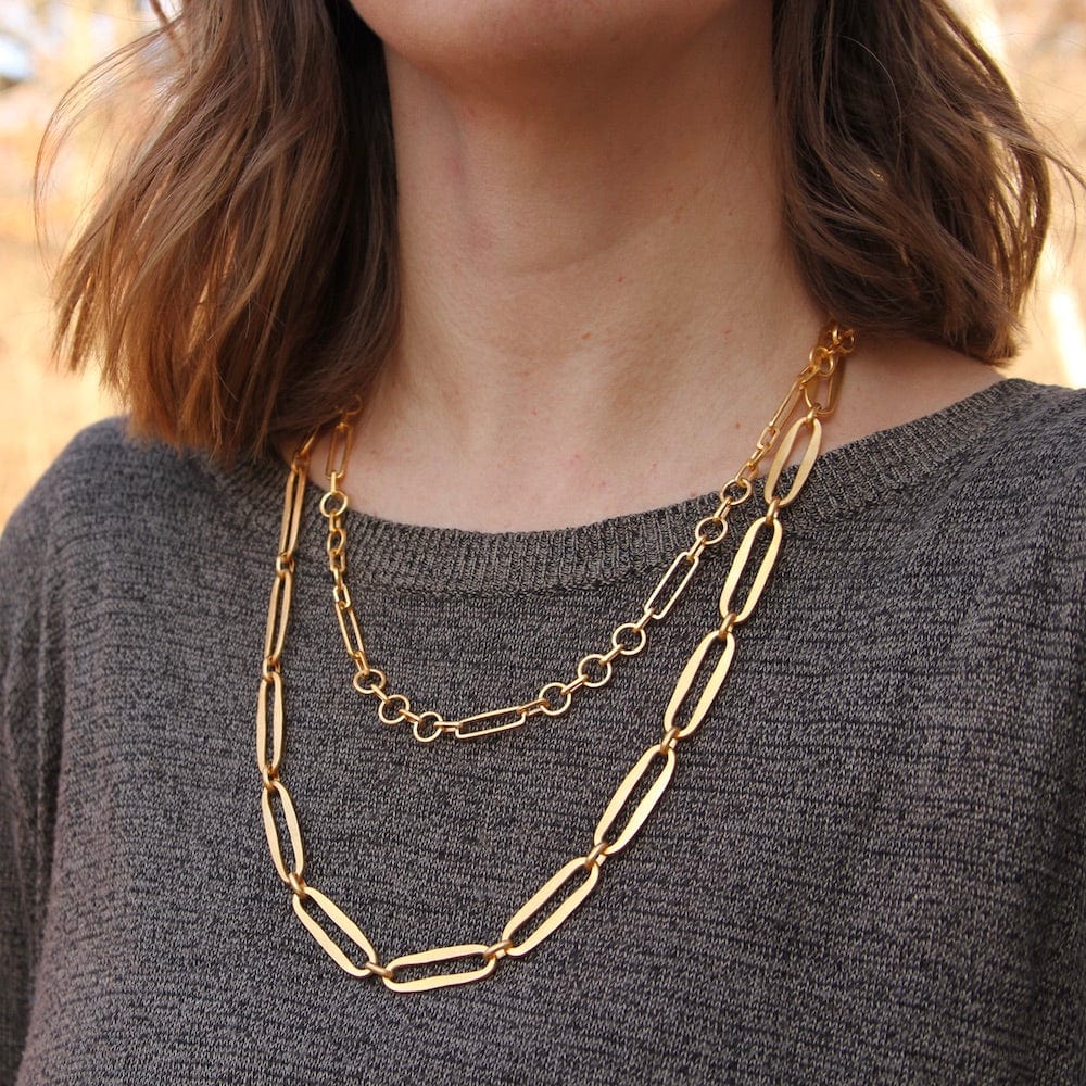 
                      
                        NKL-GPL Handmade Industrial Link Necklace - Gold Plate
                      
                    