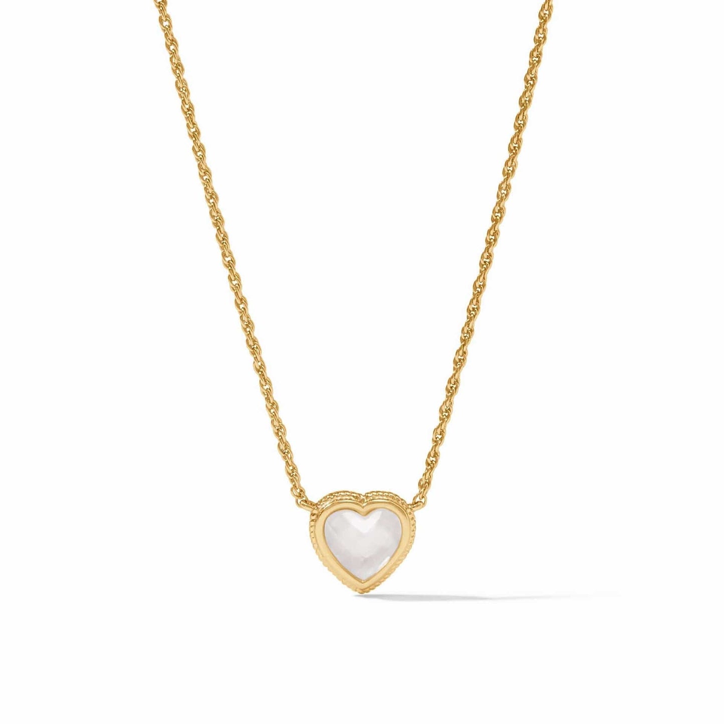 NKL-GPL Heart Delicate Necklace Iridescent Clear Crystal